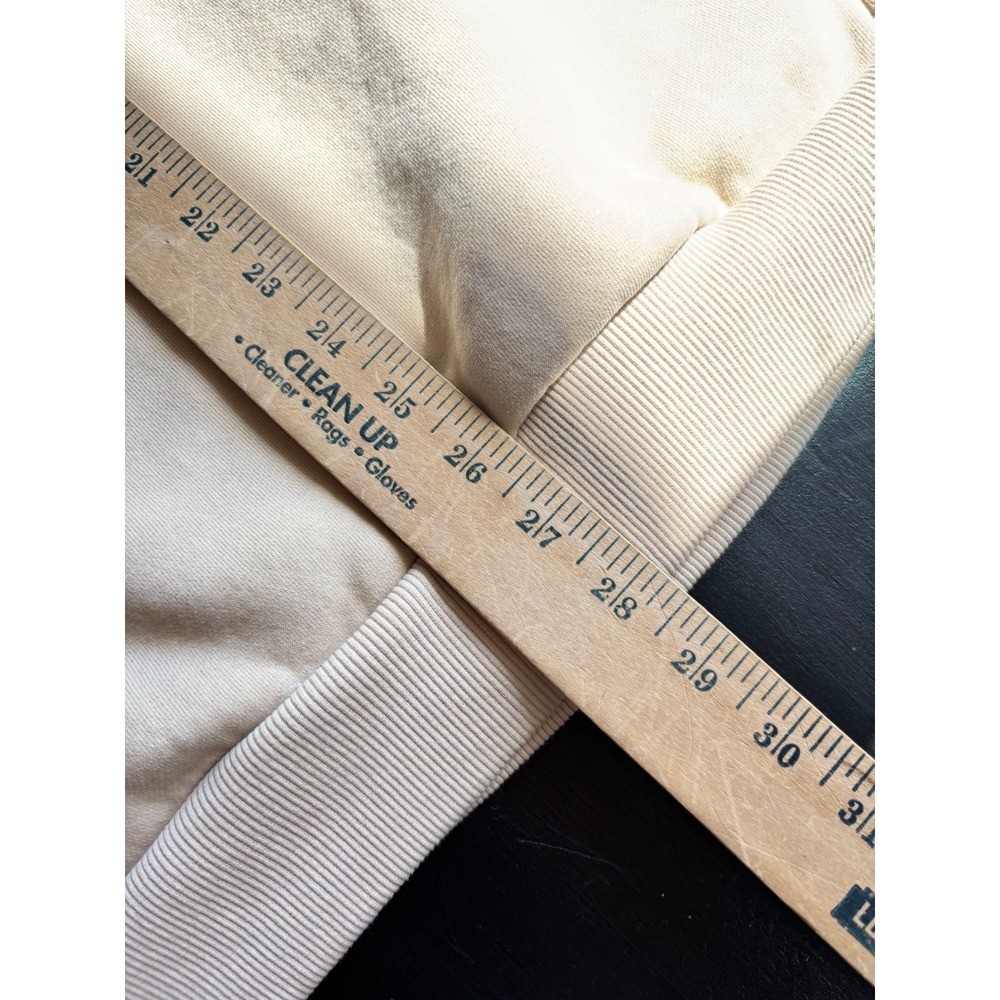 Comfrt Hoodie Unisex Large Cream Sand Excellent Oversized Fleece Pullover - Picture 7 of 7
